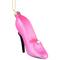 4" Pink High Heel Glittered Glass Christmas Ornament